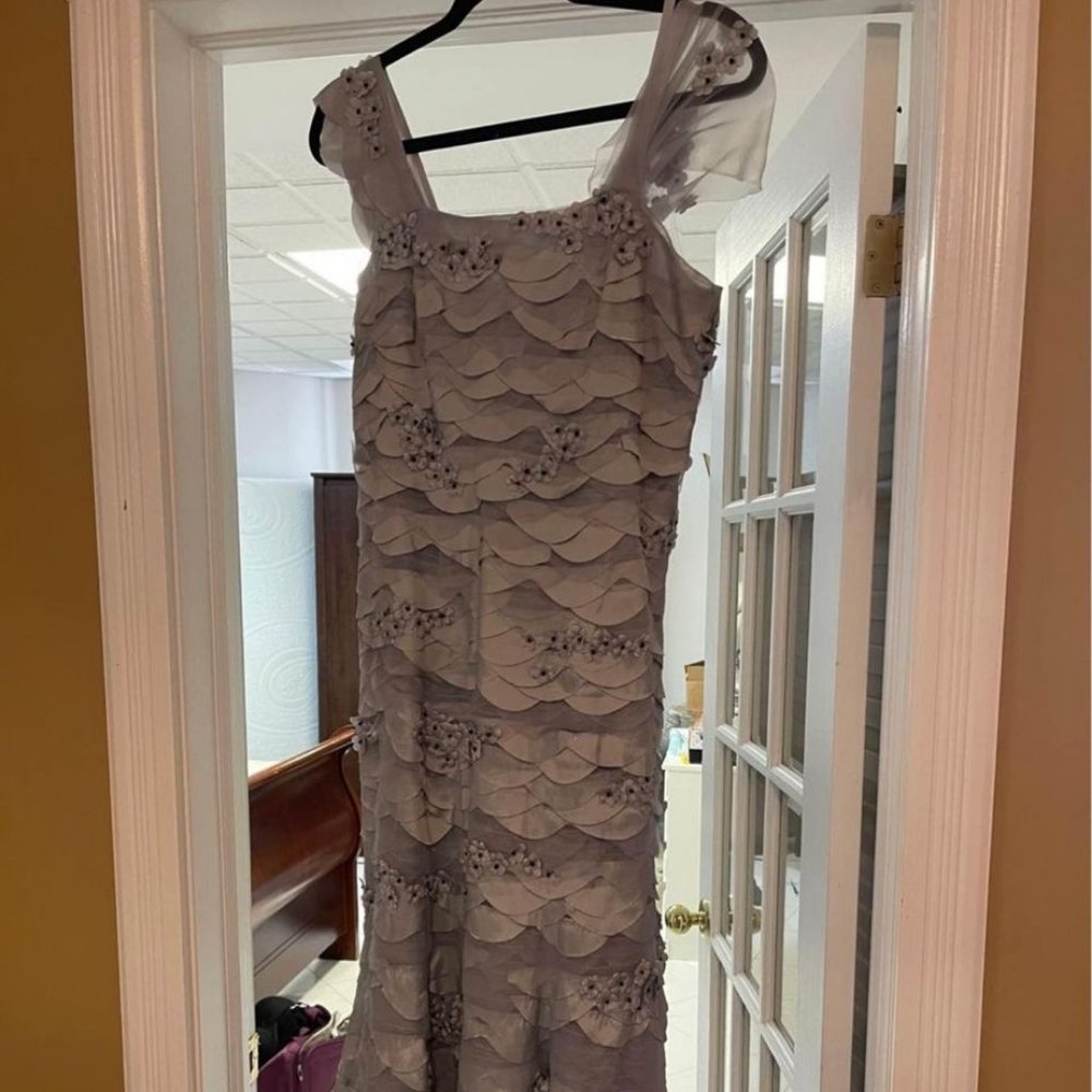Grey Dress Size 6 with flowers